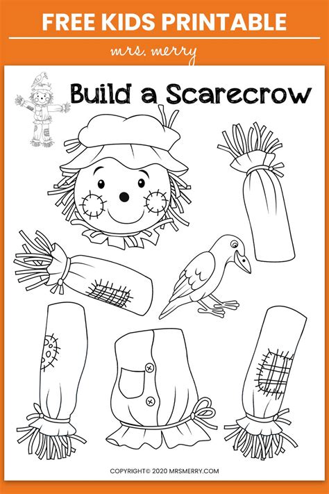 Cut And Paste Scarecrow Craft For Fall Cutting And Pasting Craft - Cutting And Pasting Craft