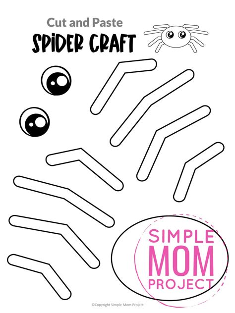 Cut And Paste Spider Craft Template Free Printable Spider Template For Preschool - Spider Template For Preschool