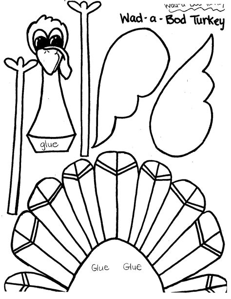 Cut And Paste Thanksgiving Craft No Time For Cutting And Pasting Craft - Cutting And Pasting Craft