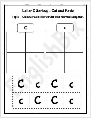 Cut And Paste The Letter C Worksheet Twisty Letter C Cut And Paste - Letter C Cut And Paste
