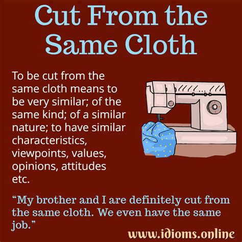 Cut From The Same Cloth