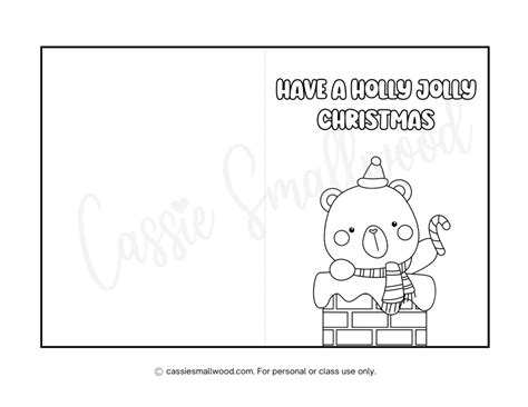 Cute Christmas Cards To Color Cassie Smallwood Christmas Cards To Colour - Christmas Cards To Colour