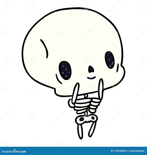 cute skeleton illustration