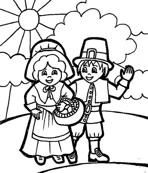 Cute Thanksgiving Pilgrim Coloring Pages For Kids Free Pilgrims Mayflower Coloring Pages - Pilgrims Mayflower Coloring Pages