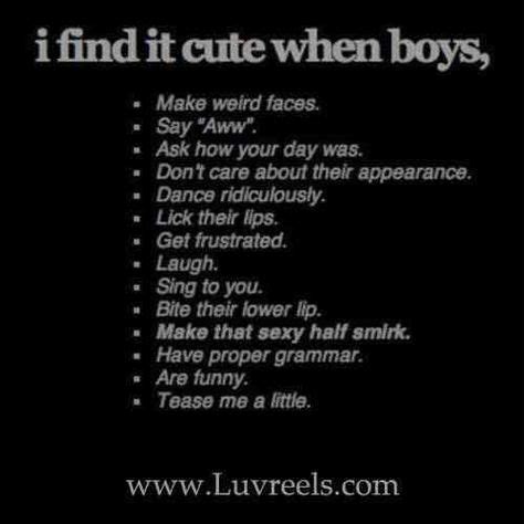 cute things guys do when they like a girl
