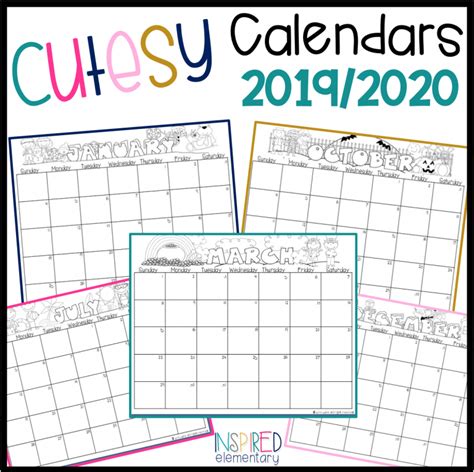 Cutesy Calendars 2023 Inspired Elementary Calendar Craft Ideas For School - Calendar Craft Ideas For School