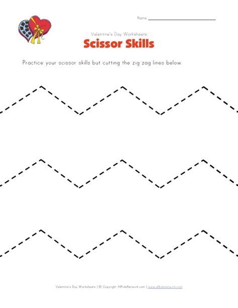 Cutting Practice Worksheet Zig Zag Lines All Kids Cutting Zig Zag Lines - Cutting Zig Zag Lines