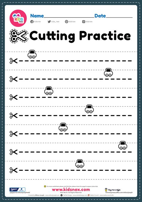 Cutting Worksheets For Preschool Preschool Cutting Practice Sheets - Preschool Cutting Practice Sheets
