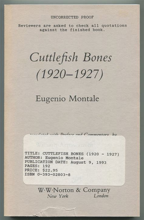 Full Download Cuttlefish Bones By Eugenio Montale 