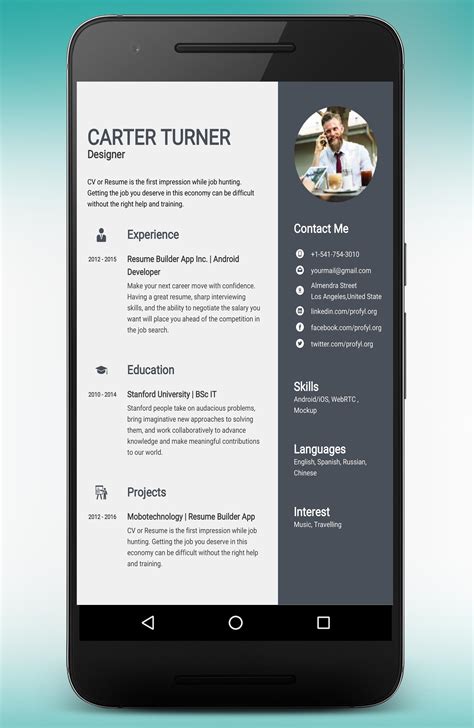 CV Maker Resume Builder PDF Template Format Editor for Android  APK