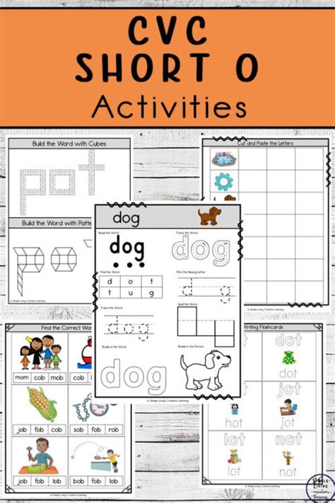 Cvc Short O Activities Simple Living Creative Learning Short O Activities For First Grade - Short O Activities For First Grade