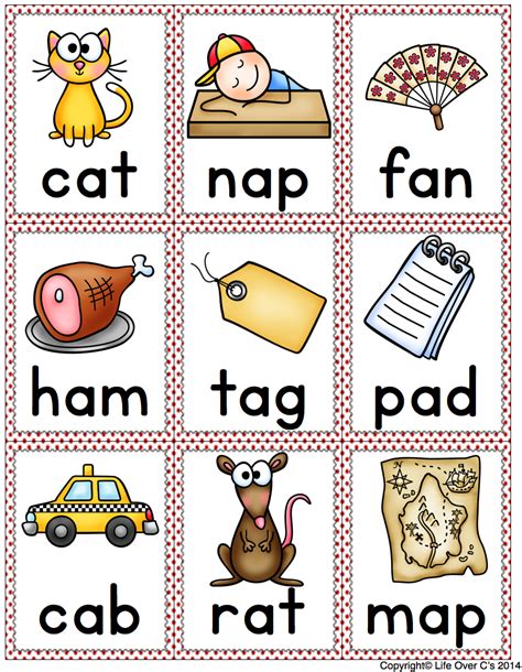 Cvc Word And Picture Cards Short Vowel X27 Short A Sound Words With Pictures - Short A Sound Words With Pictures
