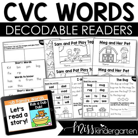 Cvc Words Decodable Readers Kindergarten Small Group Reading Kindergarten Readers - Kindergarten Readers