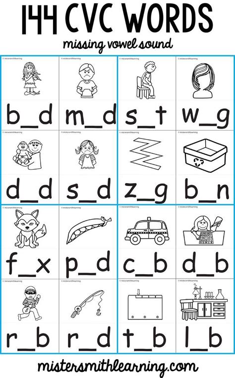 Cvc Words Middle Vowel Sounds Activity Teacher Made Medial Vowels For Kindergarten Worksheet - Medial Vowels For Kindergarten Worksheet