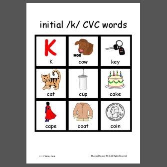 Cvc Words That Start With K Letter Names Cvc Words That Start With K - Cvc Words That Start With K