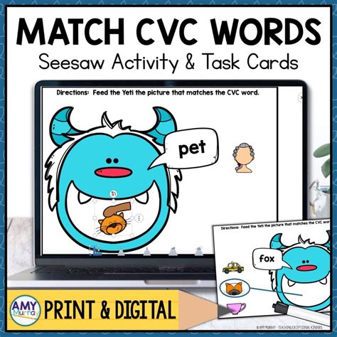 Cvc Words With Dinosaurs Seesaw Activity By Ms Cvc Words That Start With K - Cvc Words That Start With K