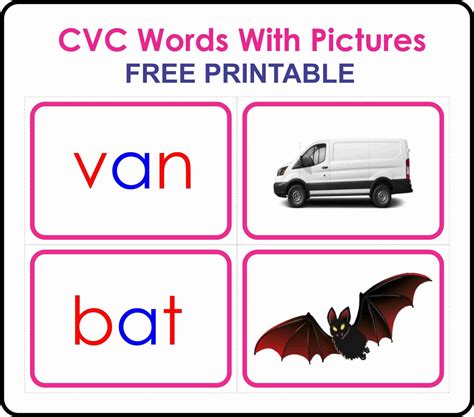 Cvc Words With Pictures Printable Montessoriseries I Words List With Pictures - I Words List With Pictures
