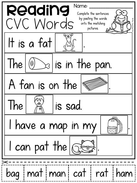 Cvc Words Worksheets For Kindergarten Literacy Centers Or Cvc Worksheet List For Kindergarten - Cvc Worksheet List For Kindergarten