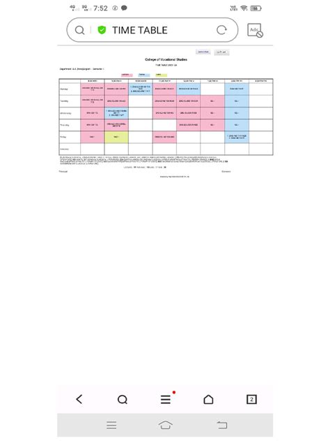 Cvs Time Table