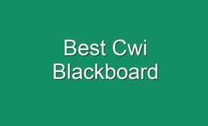 Cwi Blackboard Learn