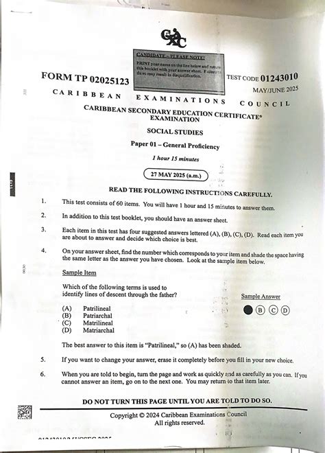 Cxc Past Papers