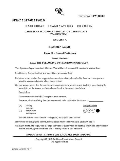Read Cxc Exams Past Papers 