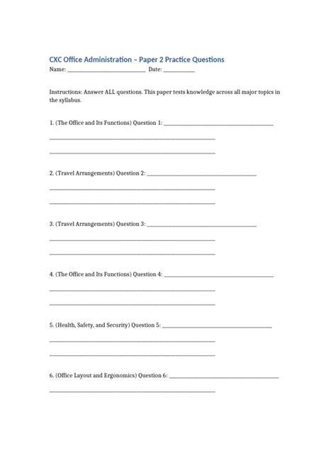 Read Cxc Office Administration Question 2013 Paper Two 