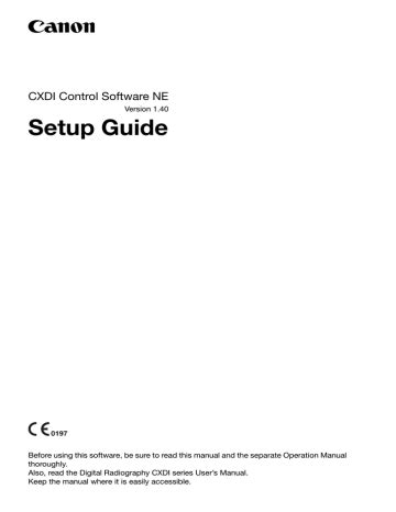 Read Cxdi Series Setup Guide 