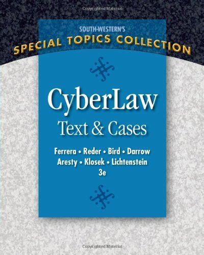Read Online Cyberlaw Text And Cases 
