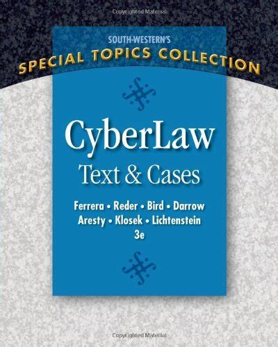 Read Online Cyberlaw Text And Cases 