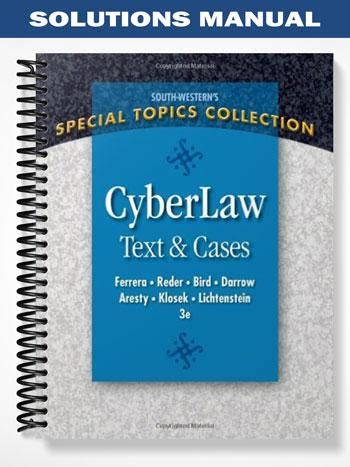 Download Cyberlaw Text And Cases Solution Manual 