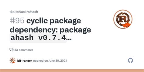 cyclic package dependency: package `ahash v0.7.4` depends on …