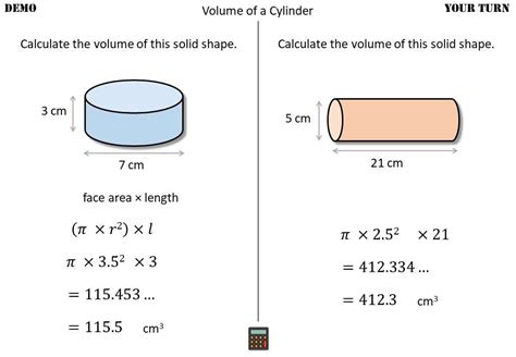 Cylinder Gcse Maths Steps Examples Amp Worksheet Third Volume Of A Cylinder Practice Worksheet - Volume Of A Cylinder Practice Worksheet