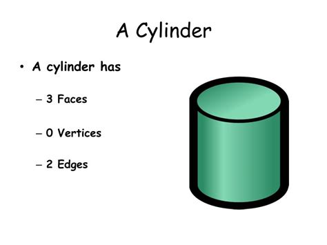Cylinders How Many Faces Edges And Vertices Does Attributes Of A Cylinder - Attributes Of A Cylinder