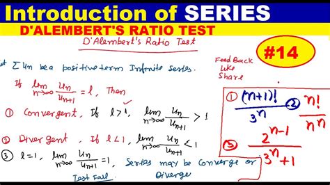 D Alembert Ratio Test
