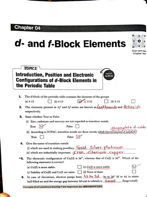 D And F Block Ncert Pdf