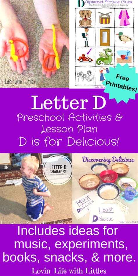 D Is For Delicious Letter D Preschool Activities Preschool Words That Start With D - Preschool Words That Start With D