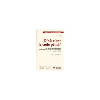 d ou vient le code penal