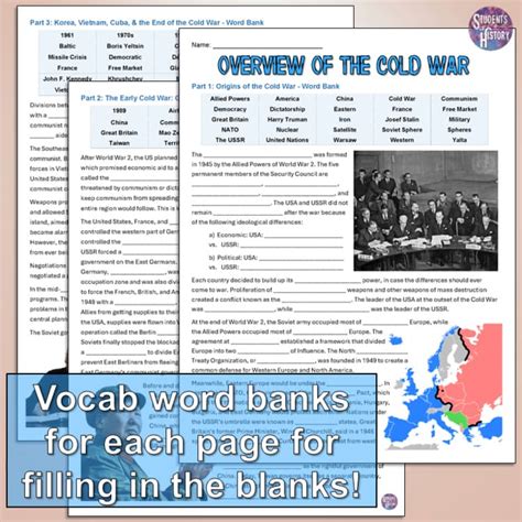 D Reading Activity Cold War Begins 1945 1960