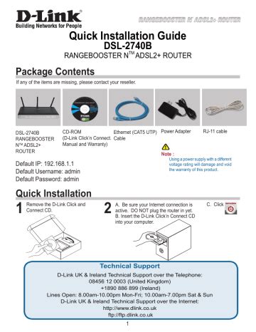 Read D Link Dsl 2740B User Guide 