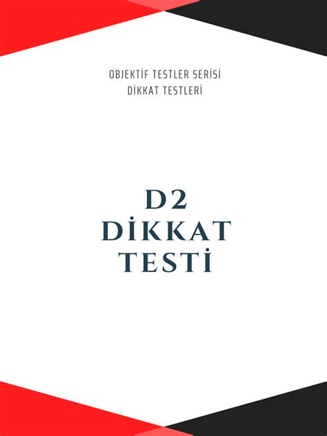 D2 Dikkat Testi