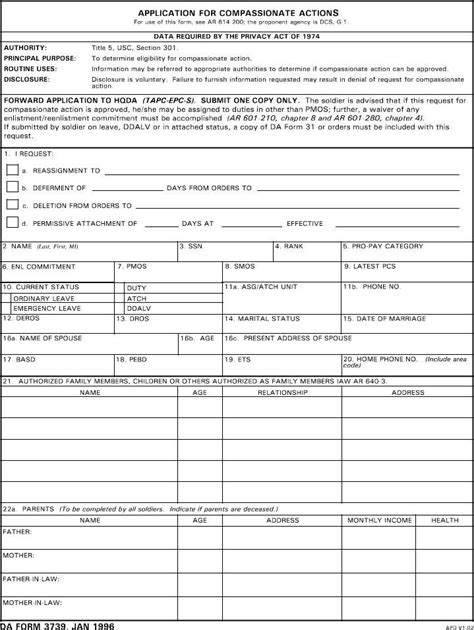 Da Form 3739
