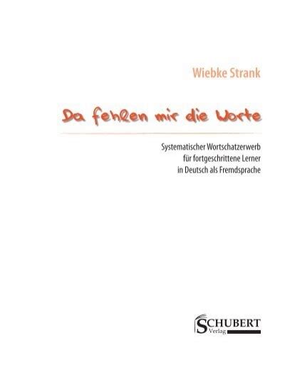 Download Da Fehlen Mir Die Worte Schubert Verlag 