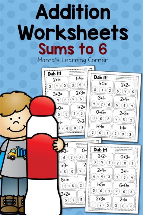 Dab It Addition Worksheets Sums To 6 Mamas Sum It Up Worksheet Answers Science - Sum It Up Worksheet Answers Science