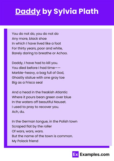 Daddy Daddy Sylvia Plath
