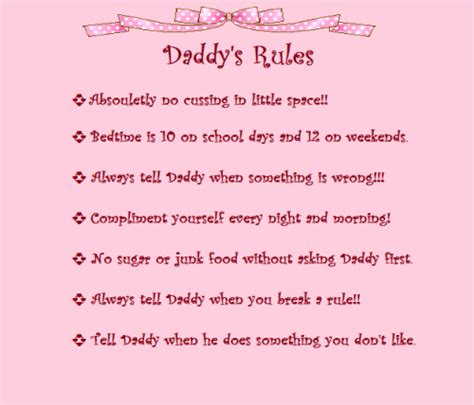 Daddy’s Rules