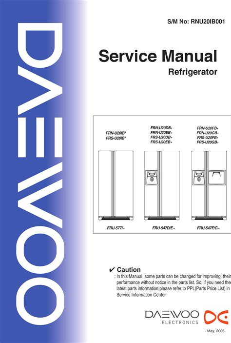 Daewoo Manual User Guide