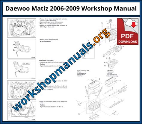 Daewoo Matiz Workshop Manual