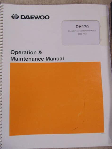 Read Daewoo Dh170 Manual 
