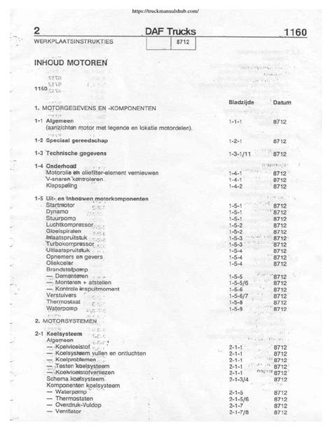 Daf 1160 Workshop Manual